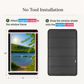 Vanishade detail of the five foldable panels for adjustable light control