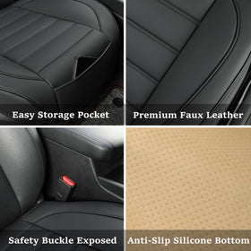 Vankerful close texture shot of faux leather surface emphasizing luxury finish