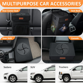 Vankor placed on backseat floor illustrating stable, compact placement benefit
