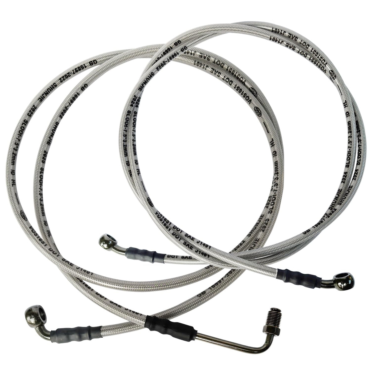 Vanlison front and rear brake hose set showing full assembly and fit