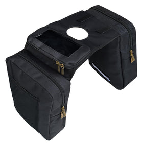 Vanlison front view of tank bag showing balanced storage and easy access