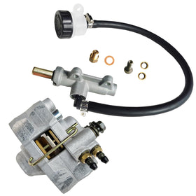 Vanlison rear caliper and master cylinder front view showing complete kit and fitment benefit