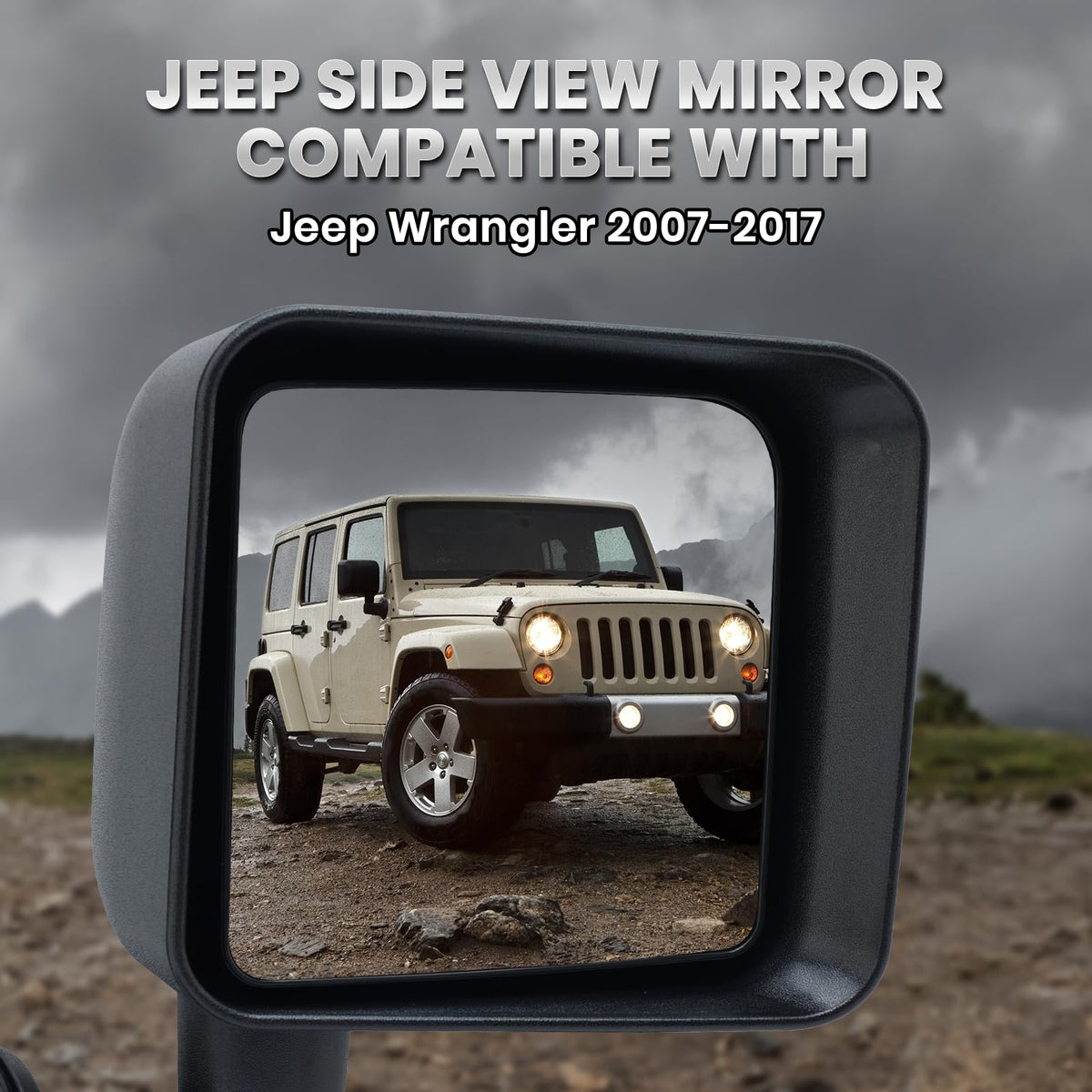 VANLOGY mirror back cover and hardware view showing ready-to-install components