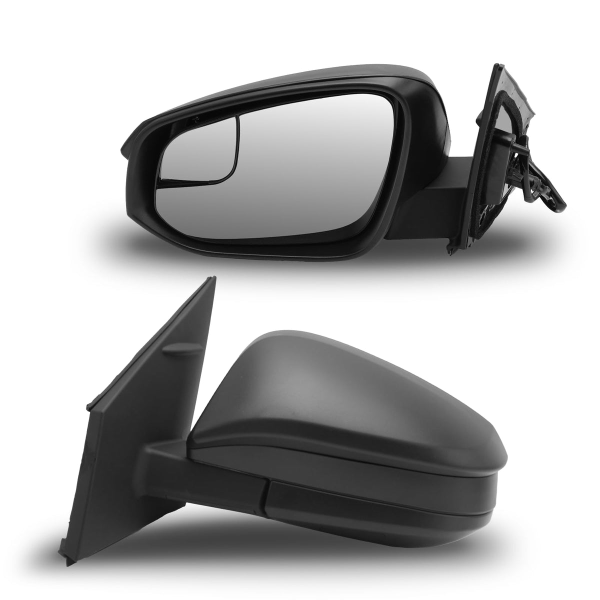 VANLOGY mirror folded position illustrating compact protection in tight spaces