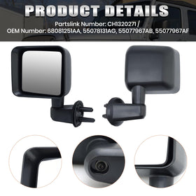 VANLOGY mirror glass surface clear view for improved rear visibility