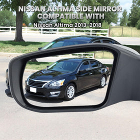 VANLOGY mirror installed on Nissan Altima door demonstrating fitment