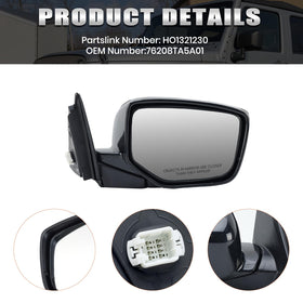 VANLOGY mirror mounted on car door showing installation fit