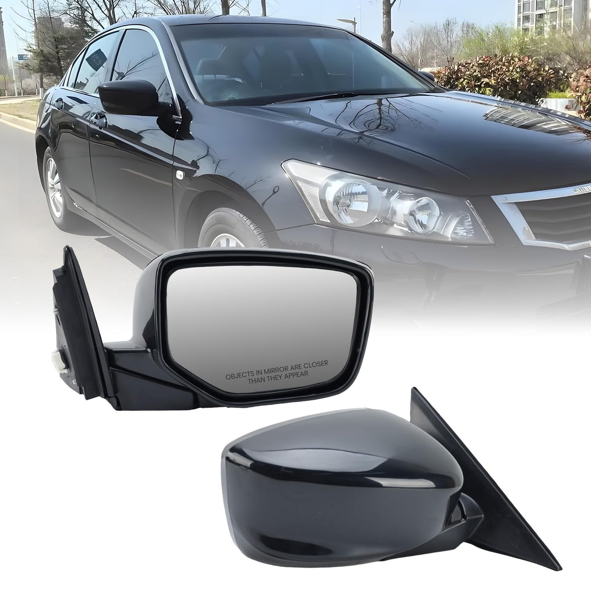 VANLOGY right passenger mirror front view showing fit and finish