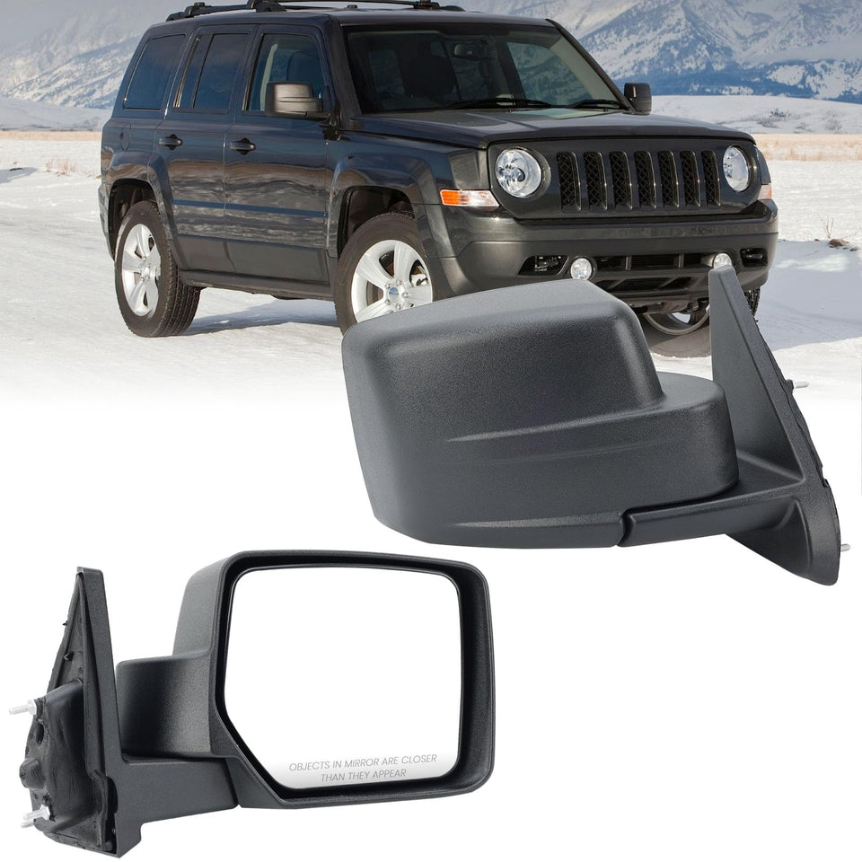 VANLOGY front view of passenger mirror showing clean fit and visibility