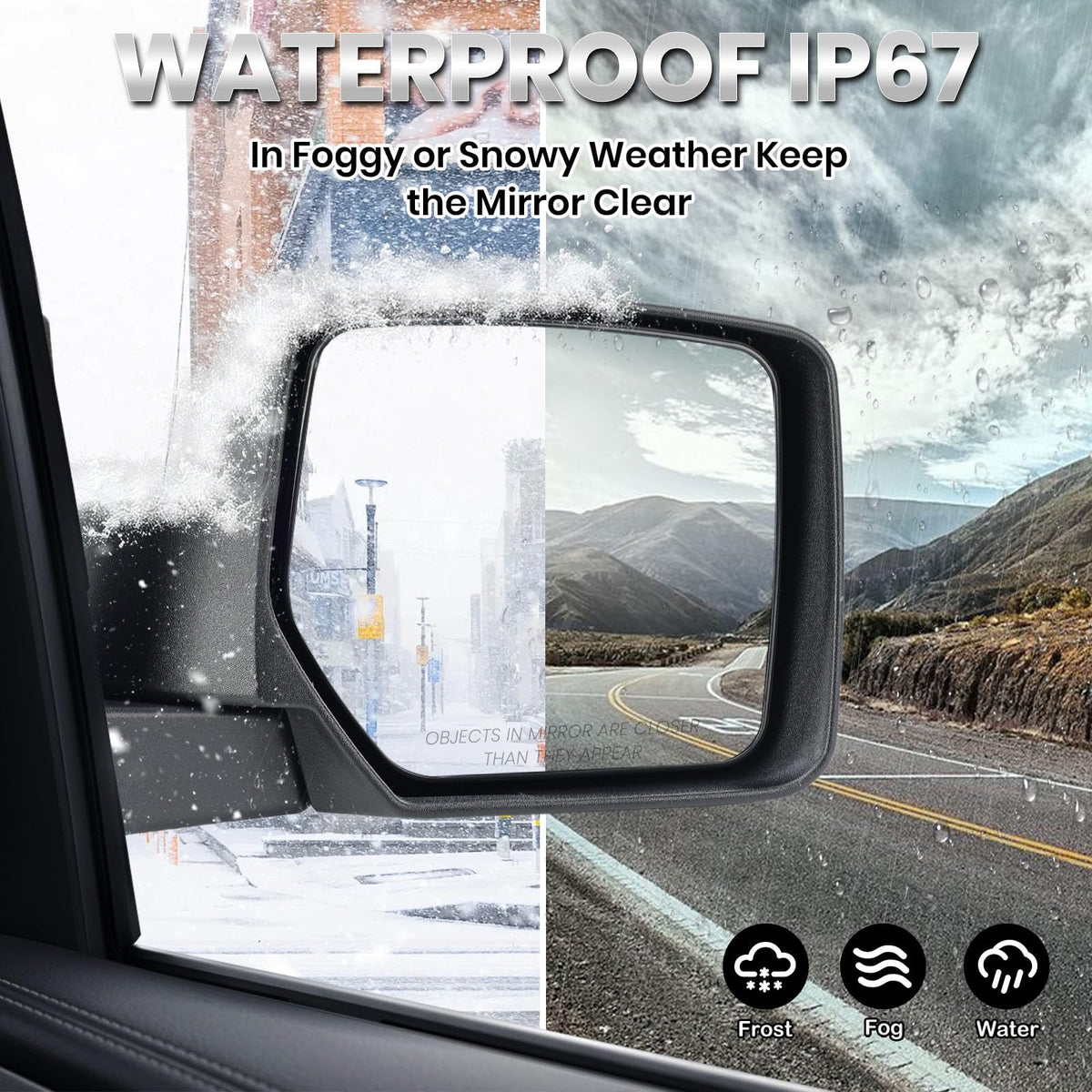 VANLOGY closeup of mirror glass clarity and durable reflection surface