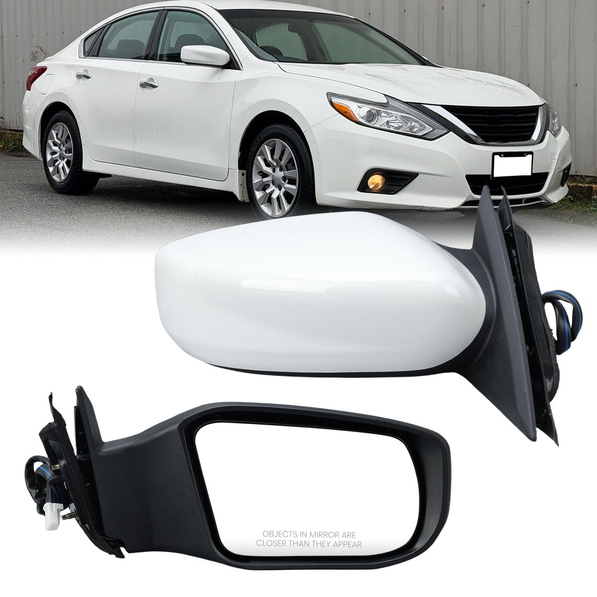 VANLOGY right passenger mirror front view showing fit and finish benefits