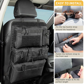 Vanlutone filled pockets with travel items demonstrating practical organization