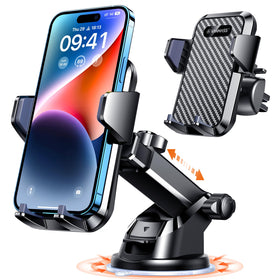 VANMASS front view showing suction base and phone cradle for secure driving
