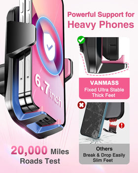 VANMASS in-car lifestyle shot of mount in use for safe hands-free navigation benefit