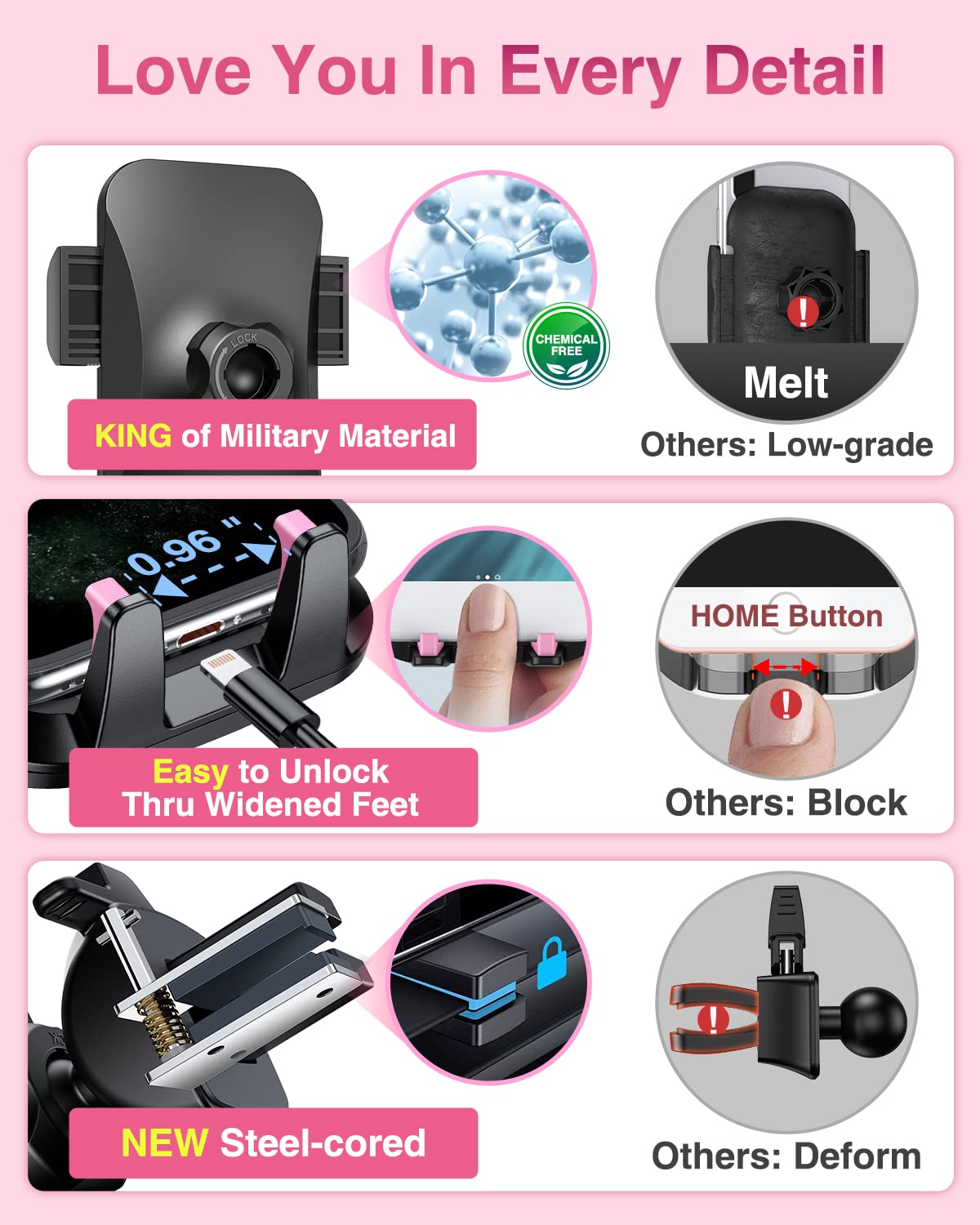 VANMASS size comparison with smartphone illustrating compatibility and secure fit benefit