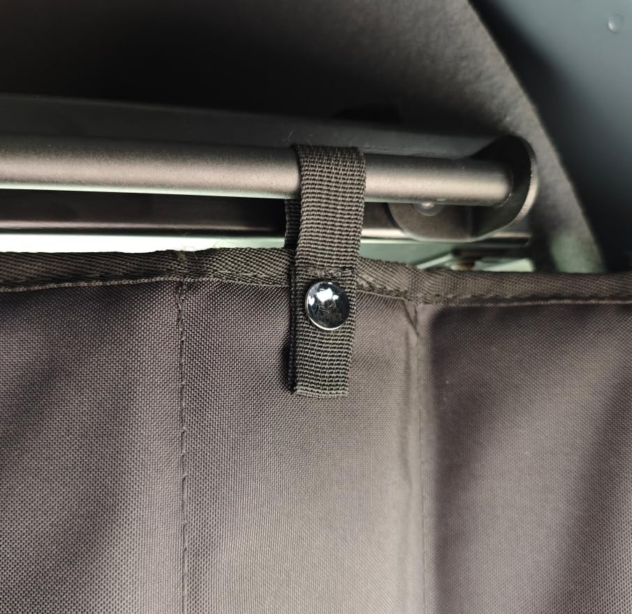 VANNCAMP curtain beside ruler for scale showing precise fit benefit