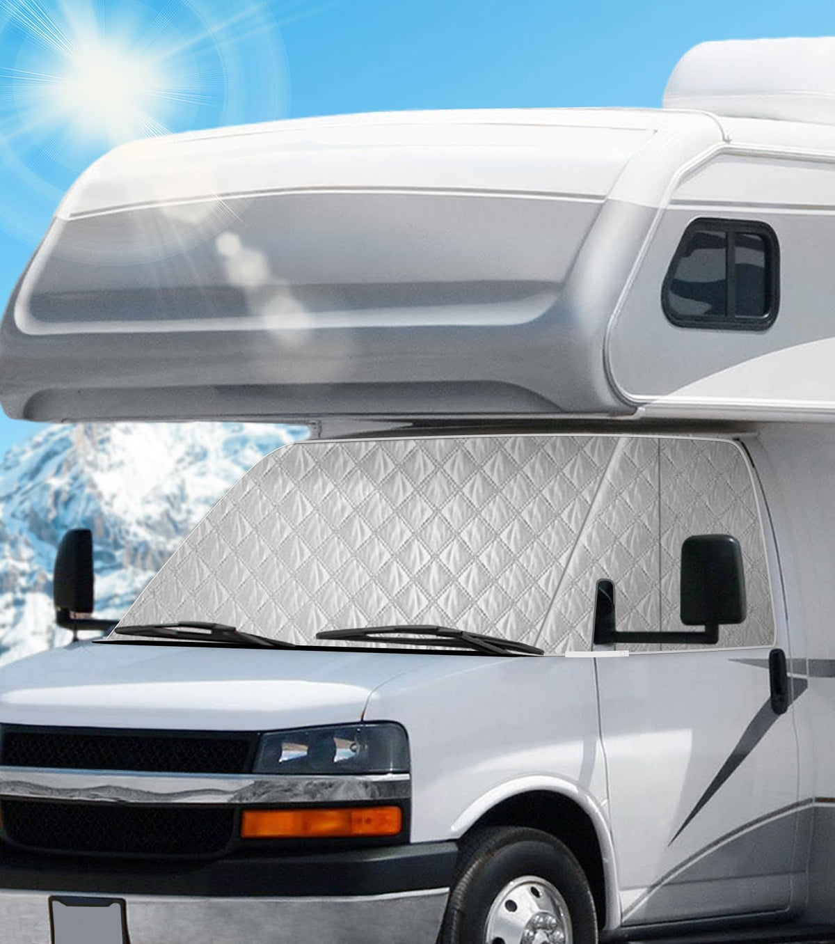 VANNCAMP front exterior fit on Chevy Express showing complete coverage and protection