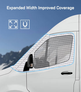 VANNCAMP installed on a parked Ford Transit showing weather protection