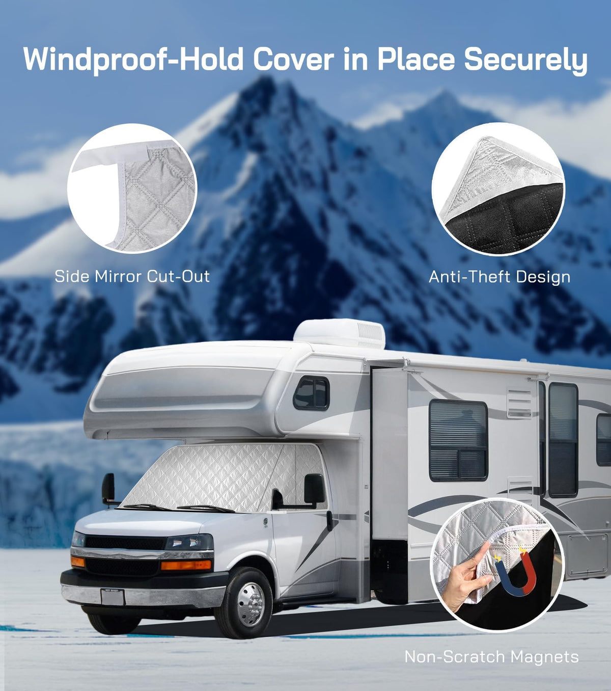 VANNCAMP mirror cutout detail fitting around side mirror for accurate vehicle match