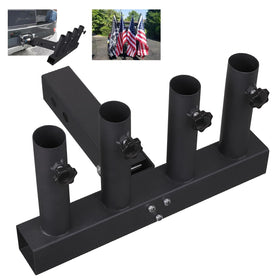 VANROUG front view of hitch mount showing four pole tubes and sturdy frame benefit: strong attachment