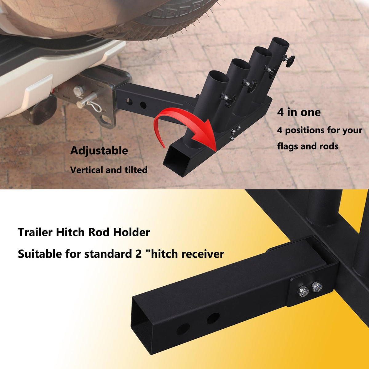 VANROUG installed on truck rear in 2-inch hitch receiver benefit: universal vehicle fit