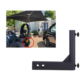 VANROUG bracket holding 1–1.5 inch pole showing compatible pole fit