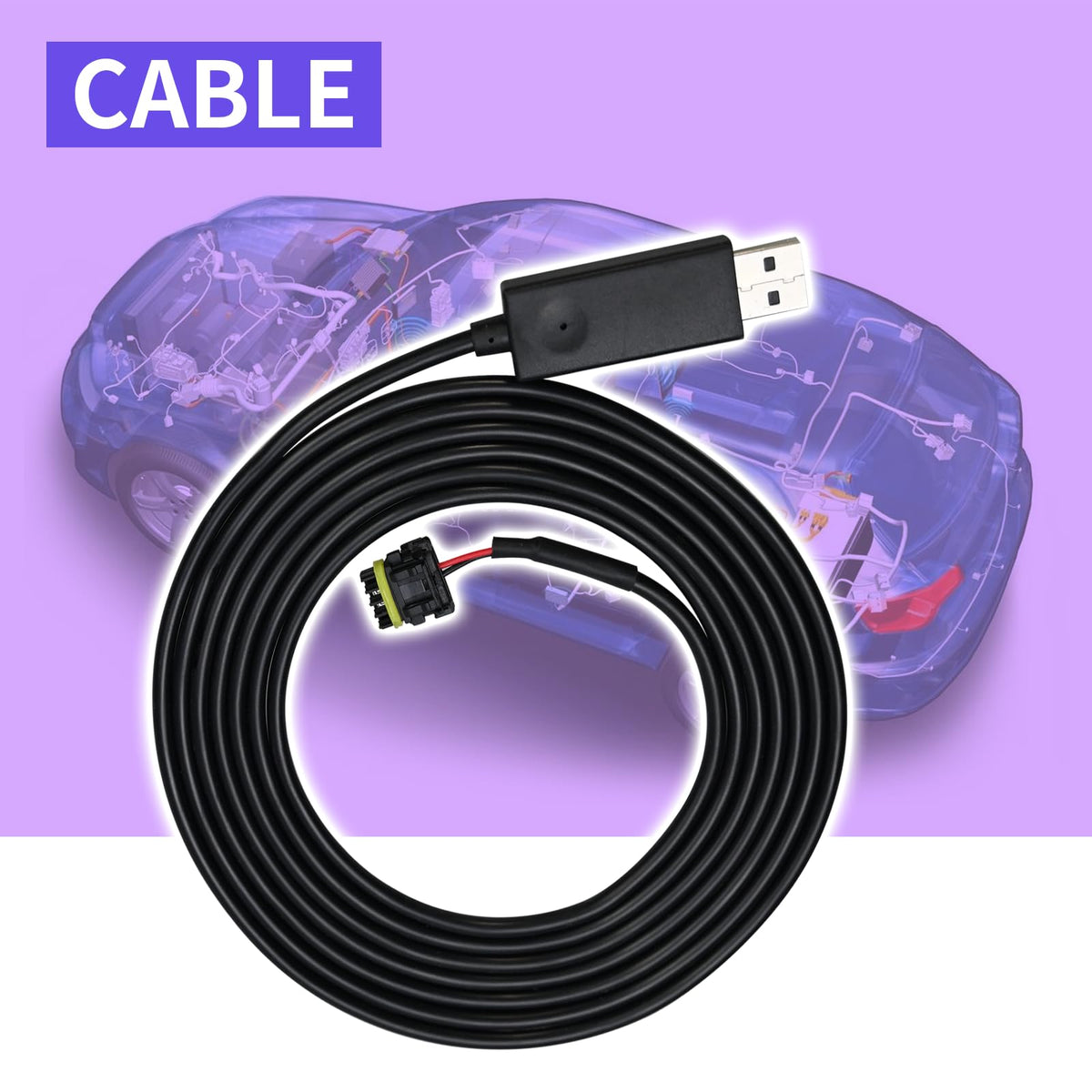 Vanshly harness connected to CAN splitter for multiple displays