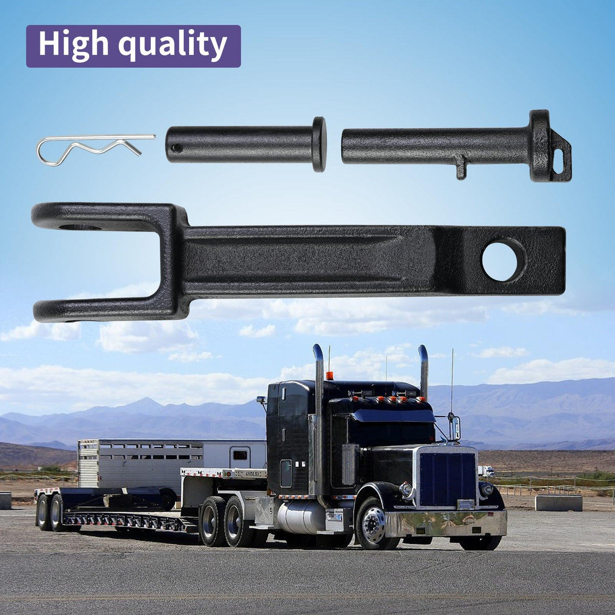 Vanshly packaged tow hook with visible part numbers and included pins