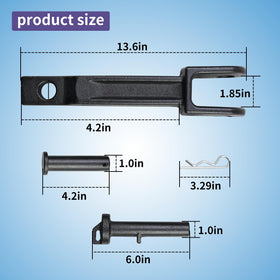 Vanshly tow hook next to a ruler for size and scale reference