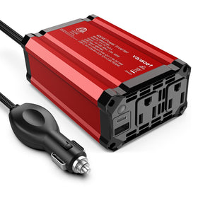 vansoet front view showing dual AC outlets and compact form for convenient power