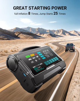 VANTRUE POWER JS2 LED light in nighttime roadside use offering bright illumination and SOS modes