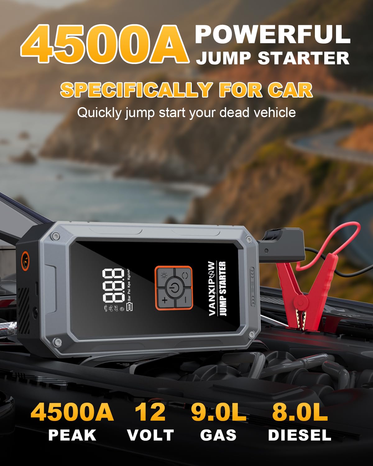 VANXIPOW M1 heavy-duty smart clamps and cables delivering secure, safe battery connections