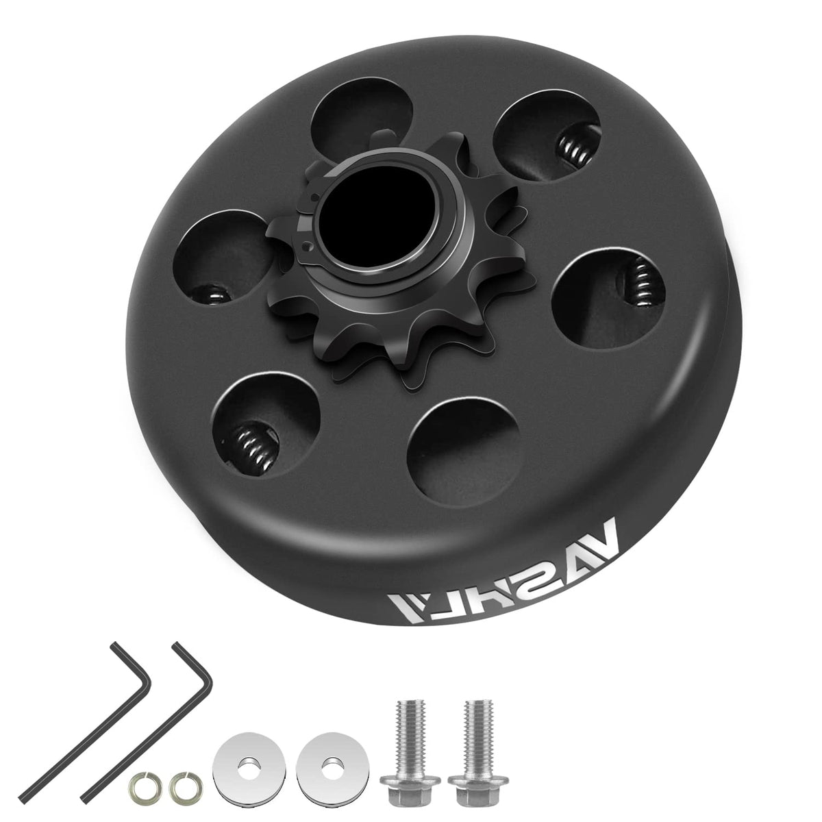Vashly clutch front view showing teeth and secure fit benefit