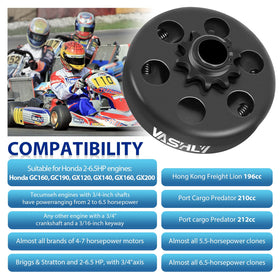 Vashly clutch mounted on engine showing easy installation benefit