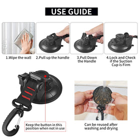 Vashly large suction cup close-up seal demonstrating wide 3.55-inch base for stronger hold