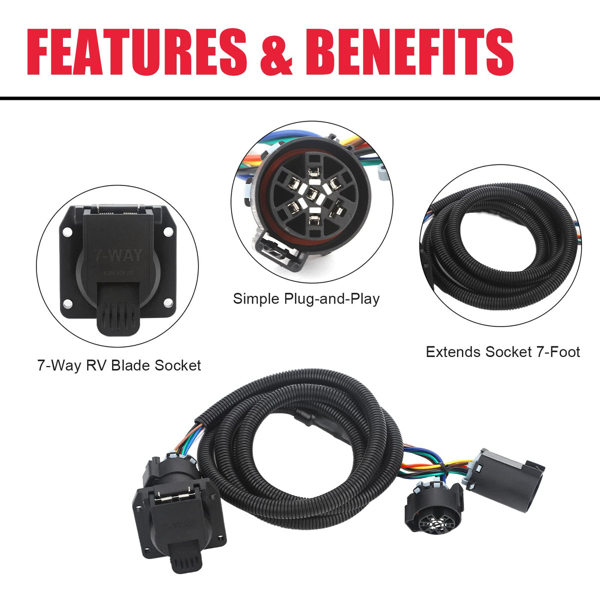 VASTAUTO installed socket in truck bed demonstrating convenient trailer access