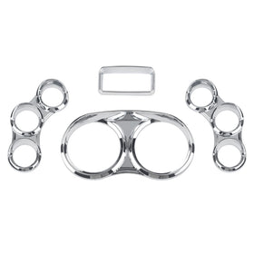 VASTAUTO front view of chrome center gauge cover showing clean fit benefits