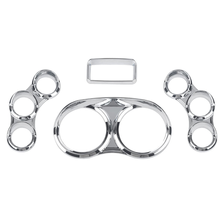 VASTAUTO front view of chrome center gauge cover showing clean fit benefits