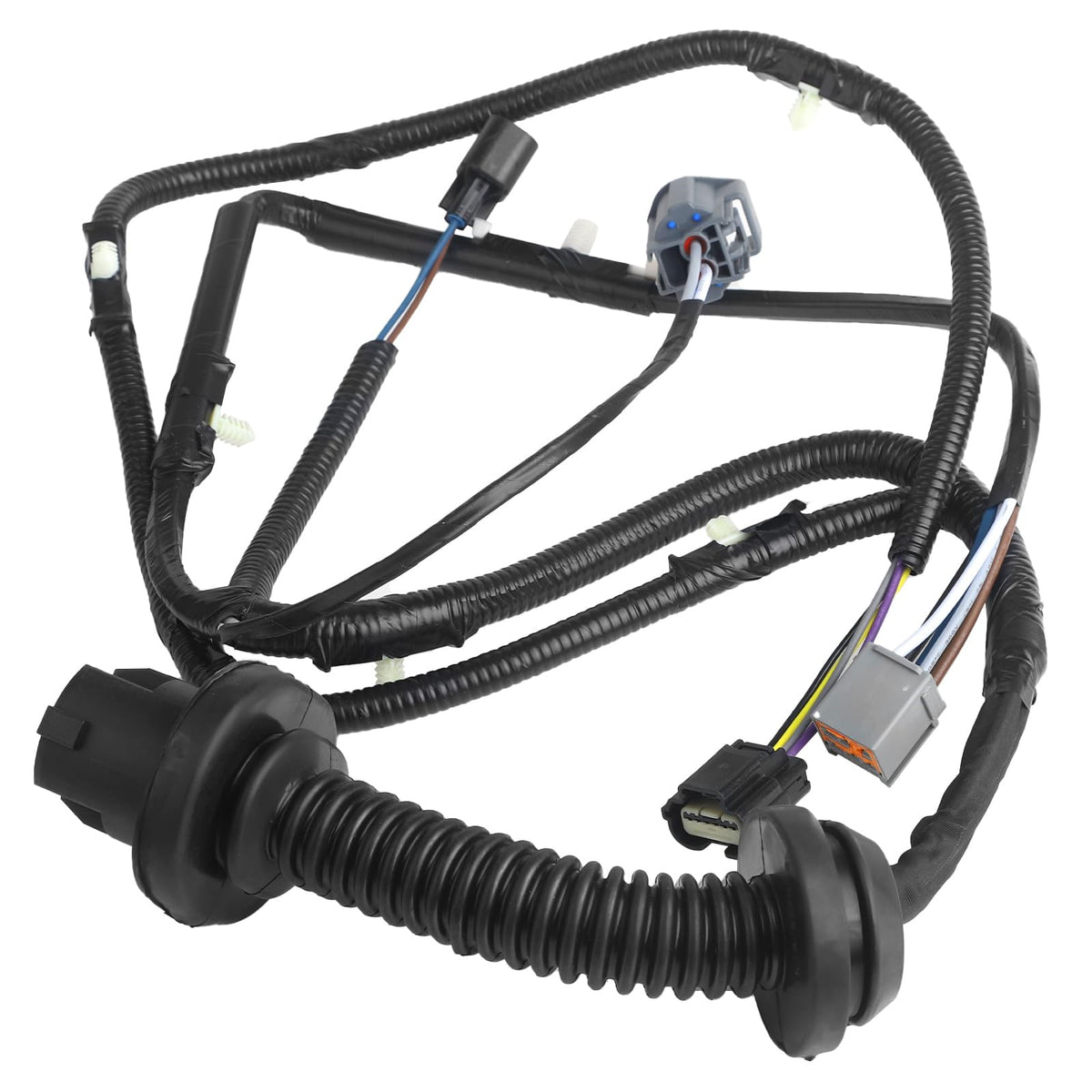 VASTAUTO front view of LH rear door jumper harness showing fit and connectors for easy replacement