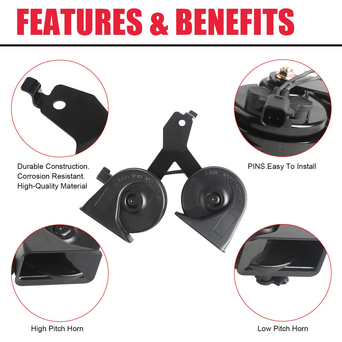 VASTAUTO horn sound disc detail showing robust materials and loud output