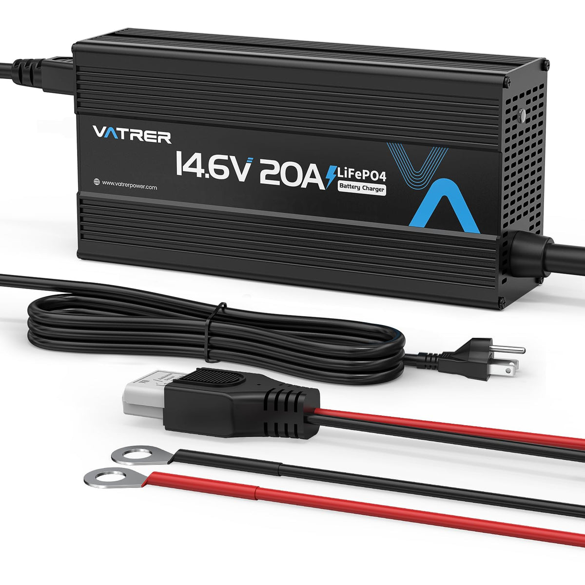 VATRER POWER front view showing charger casing and ports for quick identification and reliability
