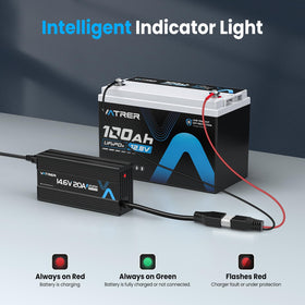 VATRER POWER LED indicator panel displaying charge status for easy monitoring