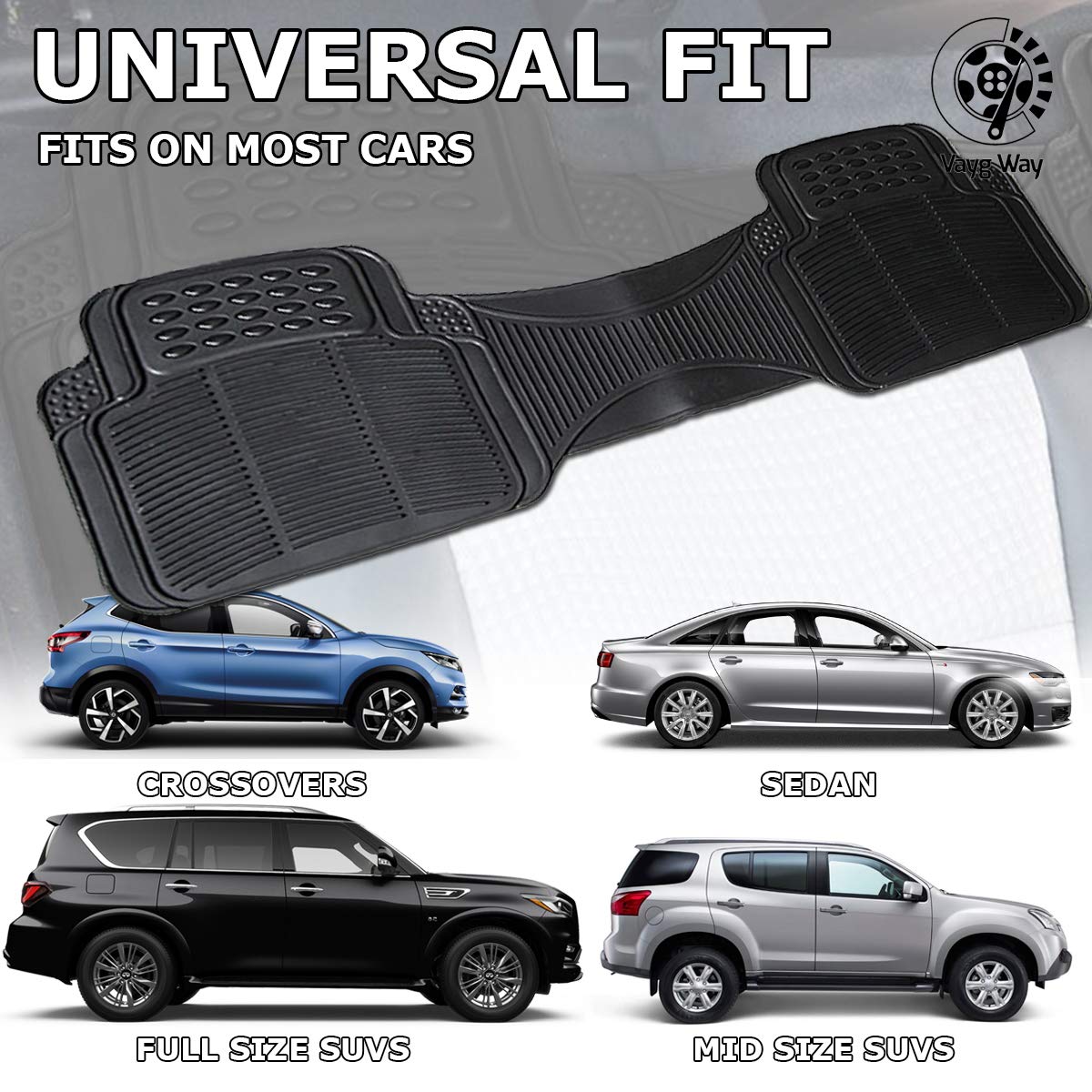 VaygWay installed in SUV back seat protecting carpet from mud