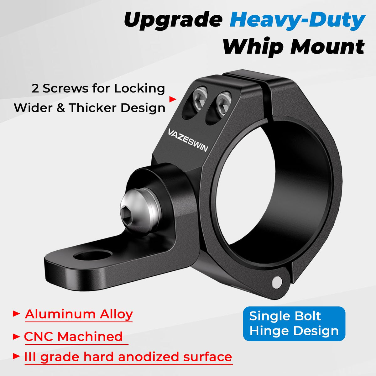 VAZESWIN machined aluminum close-up highlighting corrosion-resistant finish