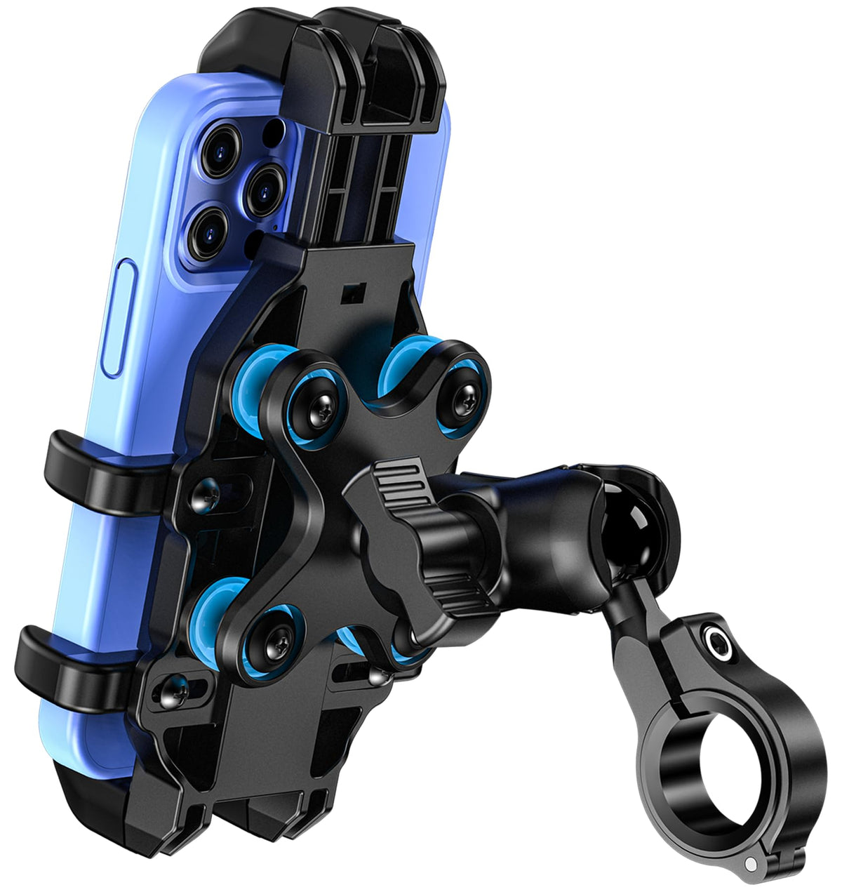 VAZESWIN front view mounted on motorcycle handlebar showing secure placement