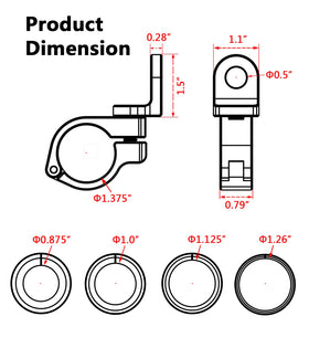 VAZESWIN array of four TPU rubber inserts demonstrating adaptable tube fitment benefit