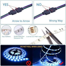 Vbakor cut and link markings on strip for customizable length and fit