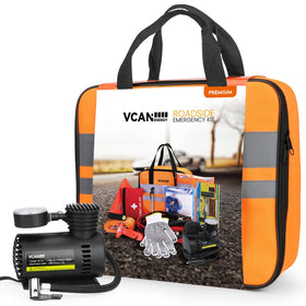 VCANENERGY kit front view showing organized bag and zipper pockets for quick access