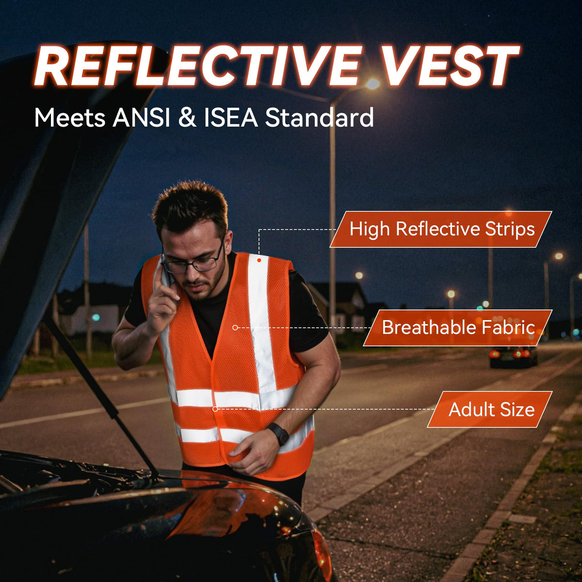 VCANENERGY kit used roadside with person checking tire illustrating practical assistance