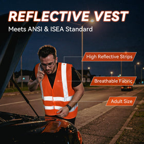 VCANENERGY kit used roadside with person checking tire illustrating practical assistance